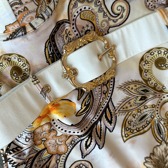 River island paisley print belted bathing suit - Picture 3 of 4